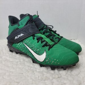 Nike Alpha Football Cleats Men’s Size 10 Green Black Mid AQ3209-301